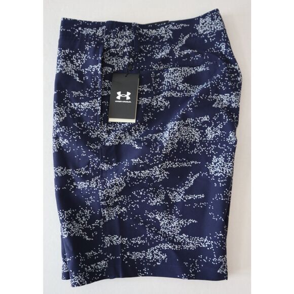 Under Armour 1377303-415 Men's Sz 36 Navy Blue UA Golf Printed 10" Shorts - Picture 8 of 9
